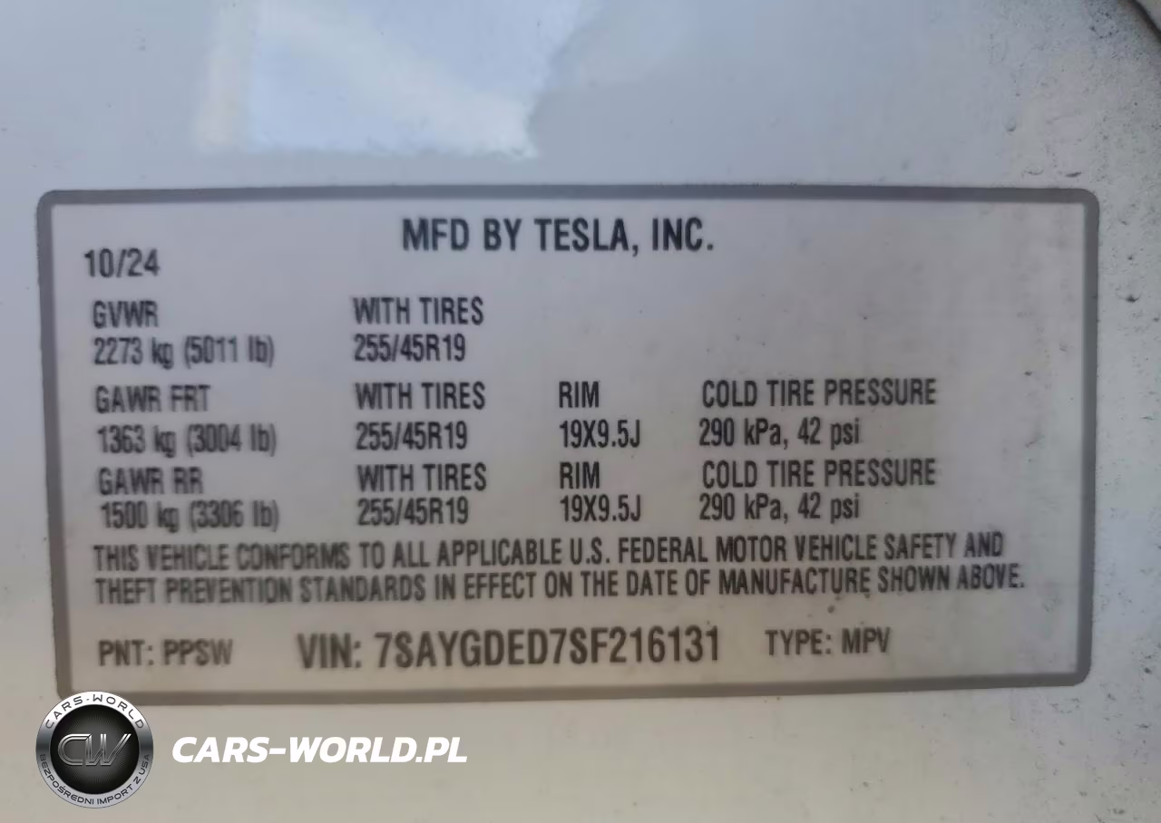 2025 Tesla Model Y VIN:7SAYGDED7SF216131 - 12