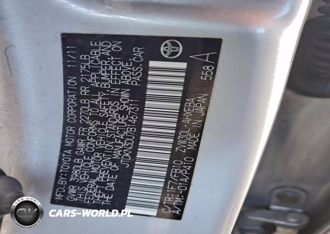 2011 Toyota Prius VIN:JTDKN3DU7B1467311 - 12