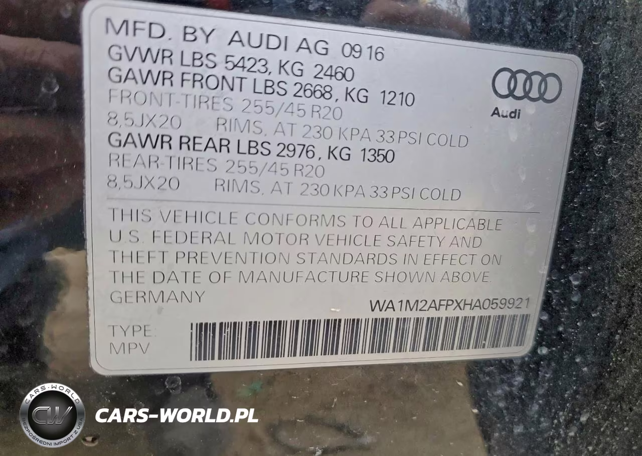2017 Audi Q5 Premium Plus VIN:WA1M2AFPXHA059921 - 13