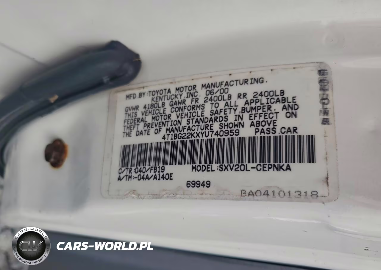 2000 Toyota Camry Ce VIN:4T1BG22KXYU740959 - 13