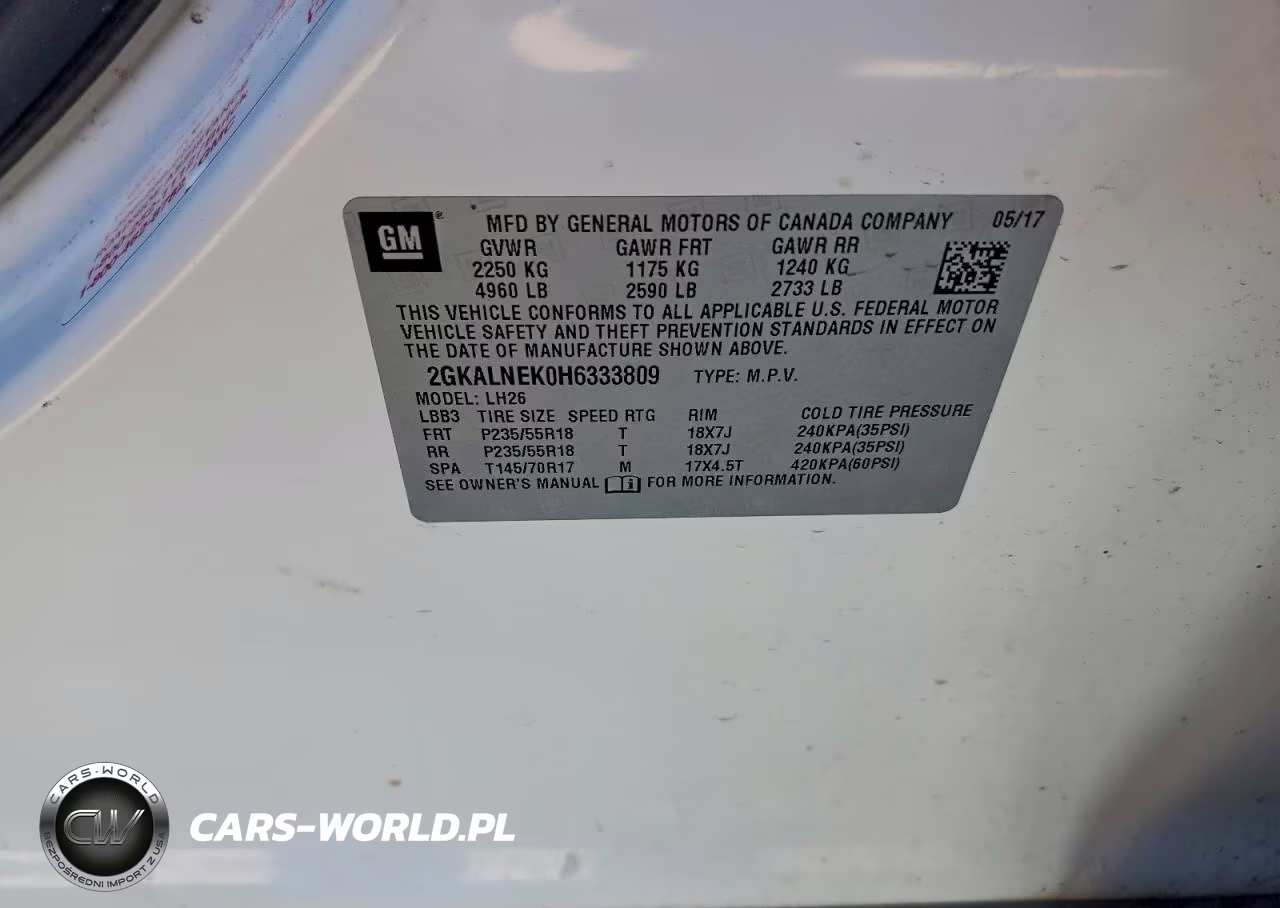 2017 GMC Terrain Sle VIN:2GKALNEK0H6333809 - 13