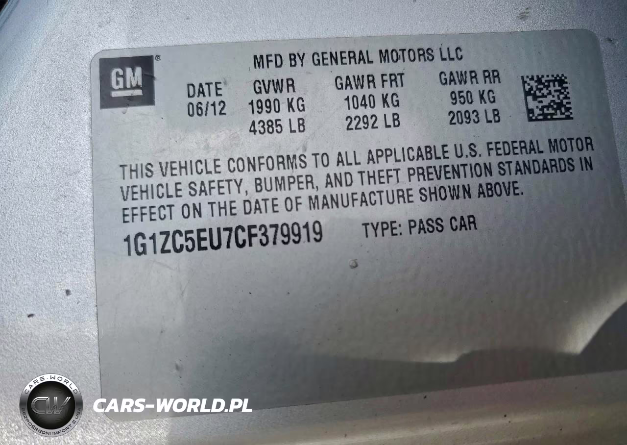 2012 Chevrolet Malibu 1Lt VIN:1G1ZC5EU7CF379919 - 12