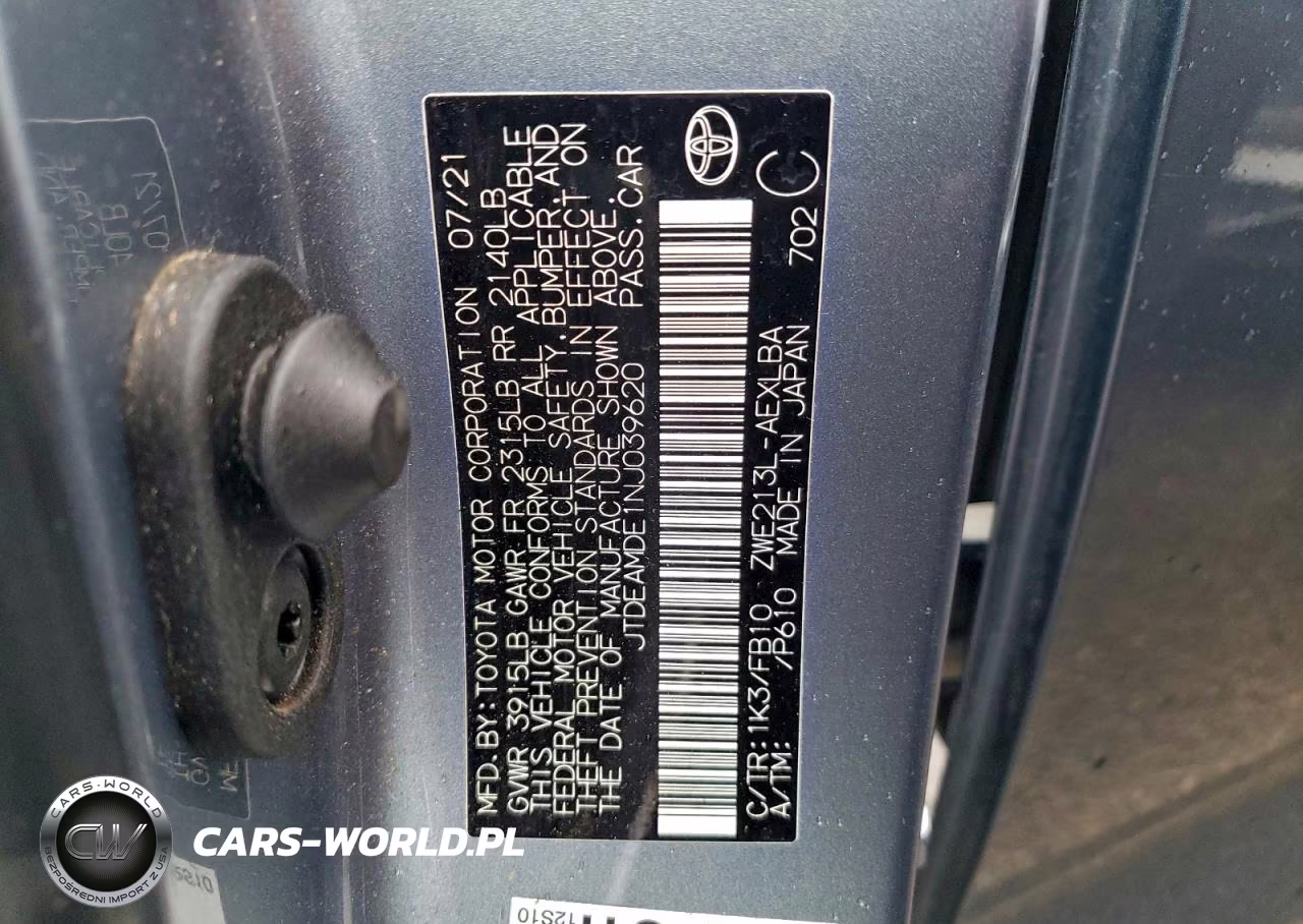 2022 Toyota Corolla VIN:JTDEAMDE1NJ039620 - 12