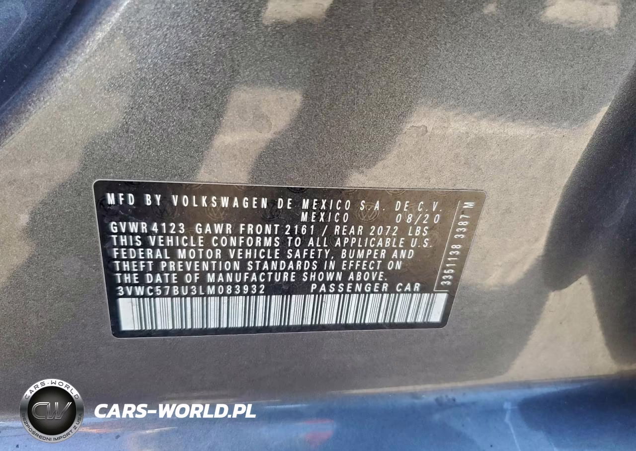 2020 Volkswagen Jetta S VIN:3VWC57BU3LM083932 - 12