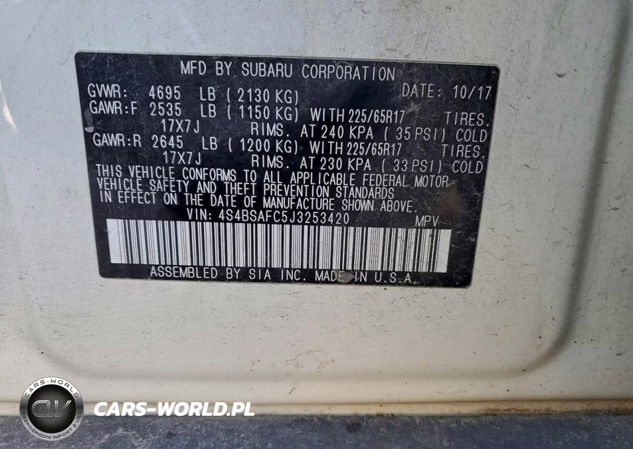 2018 Subaru Outback 2.5I Premium VIN:4S4BSAFC5J3253420 - 13