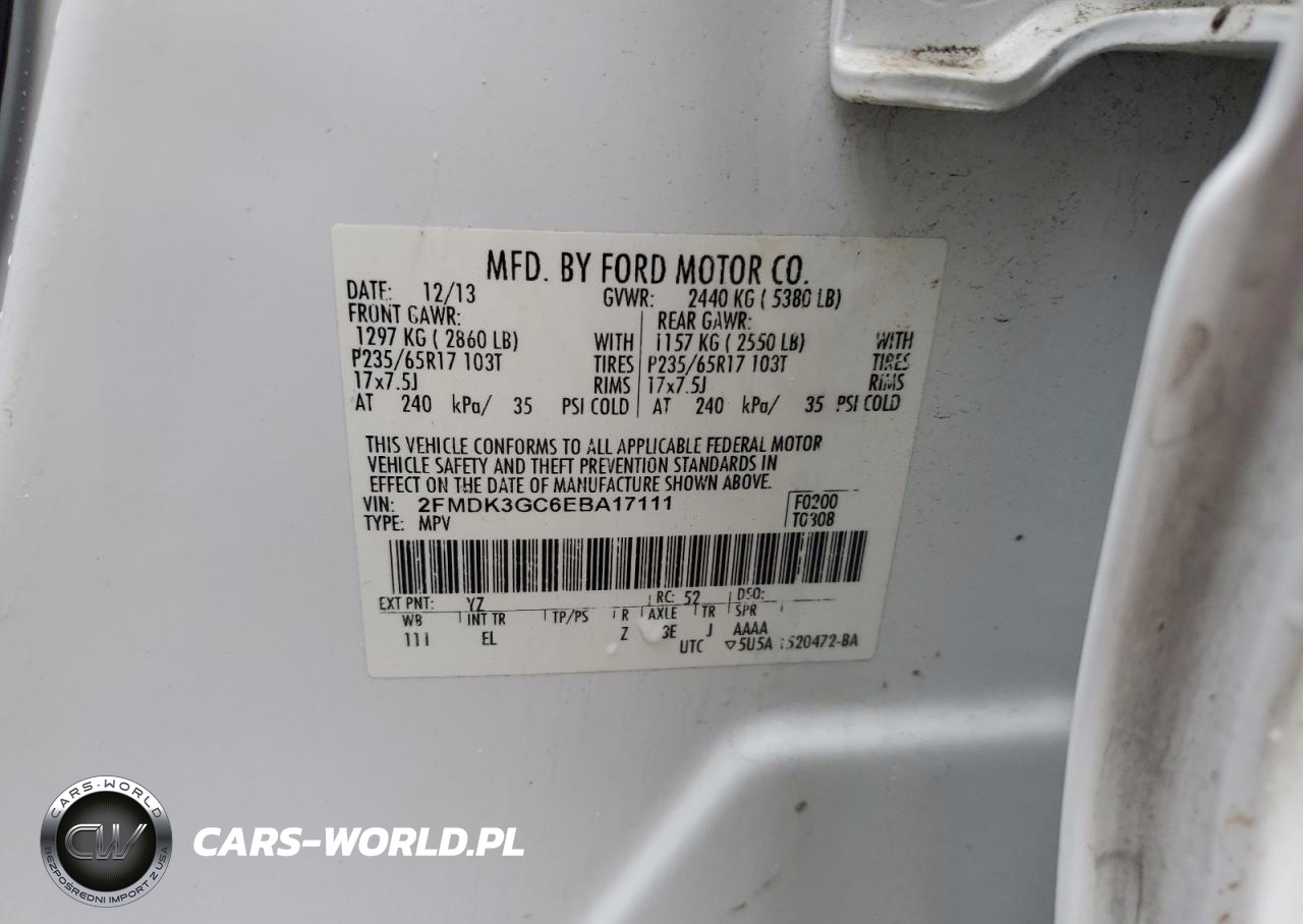 2014 Ford Edge Se VIN:2FMDK3GC6EBA17111 - 13