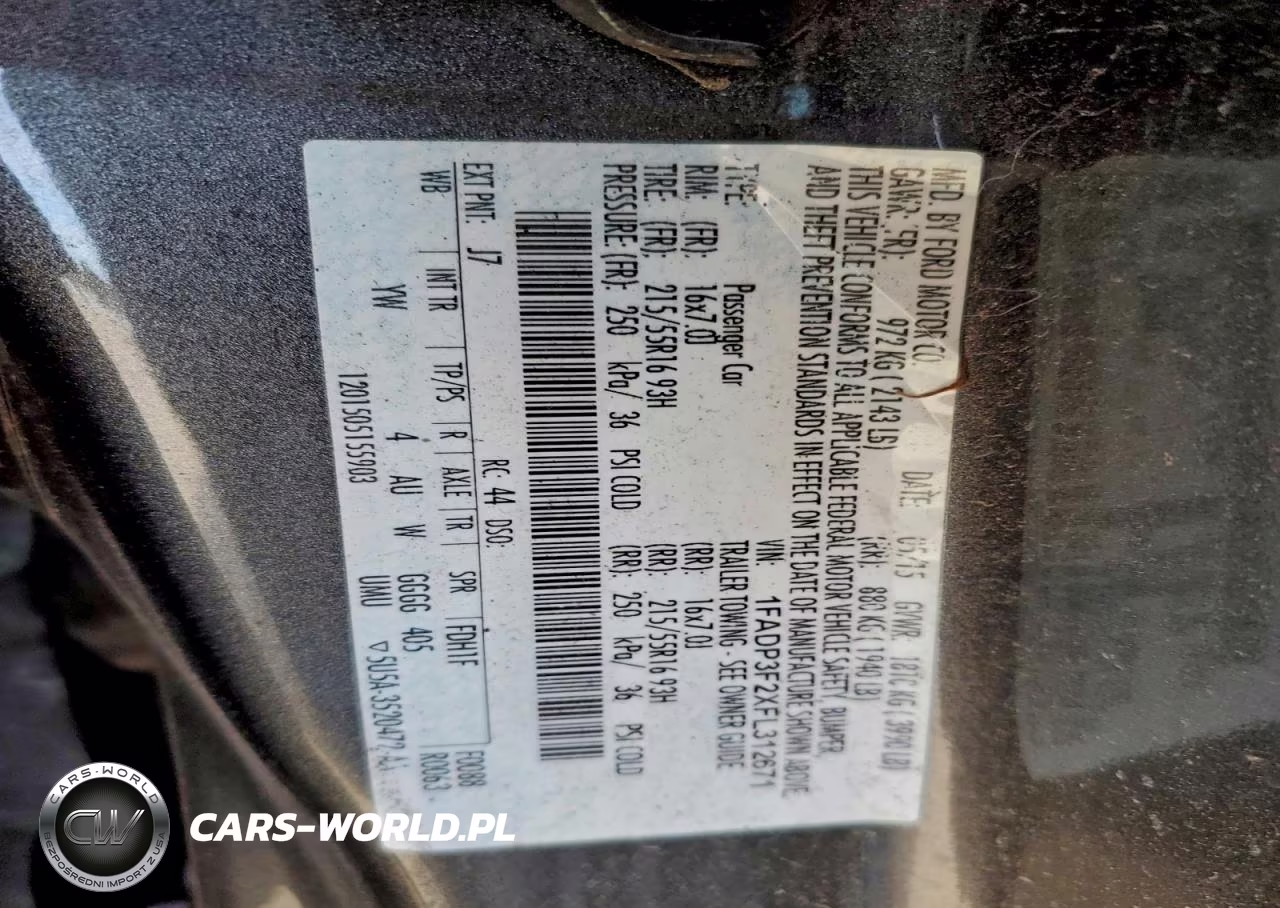2015 Ford Focus Se VIN:1FADP3F2XFL312671 - 12