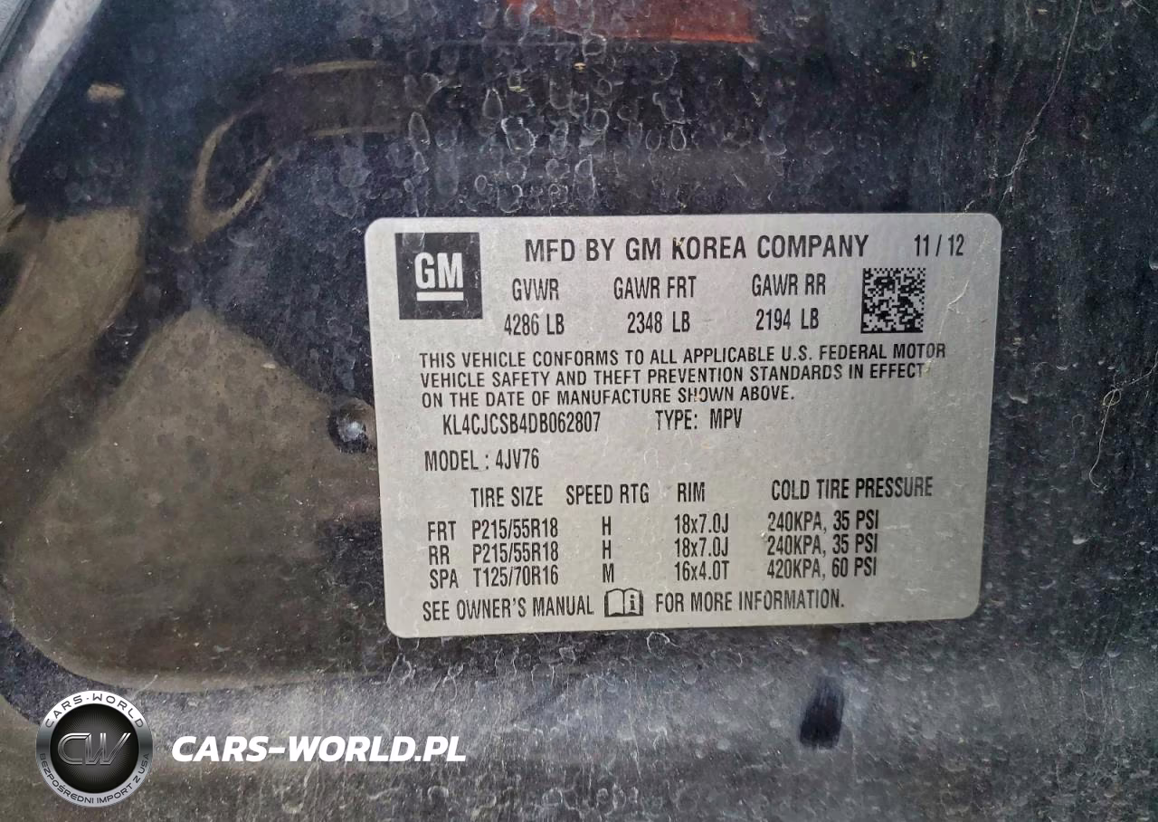 2013 Buick Encore VIN:KL4CJCSB4DB062807 - 13
