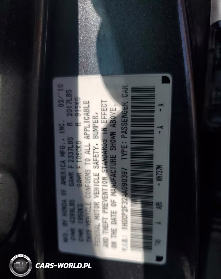 2010 Honda Accord Lx VIN:1HGCP2F32AA090397 - 13