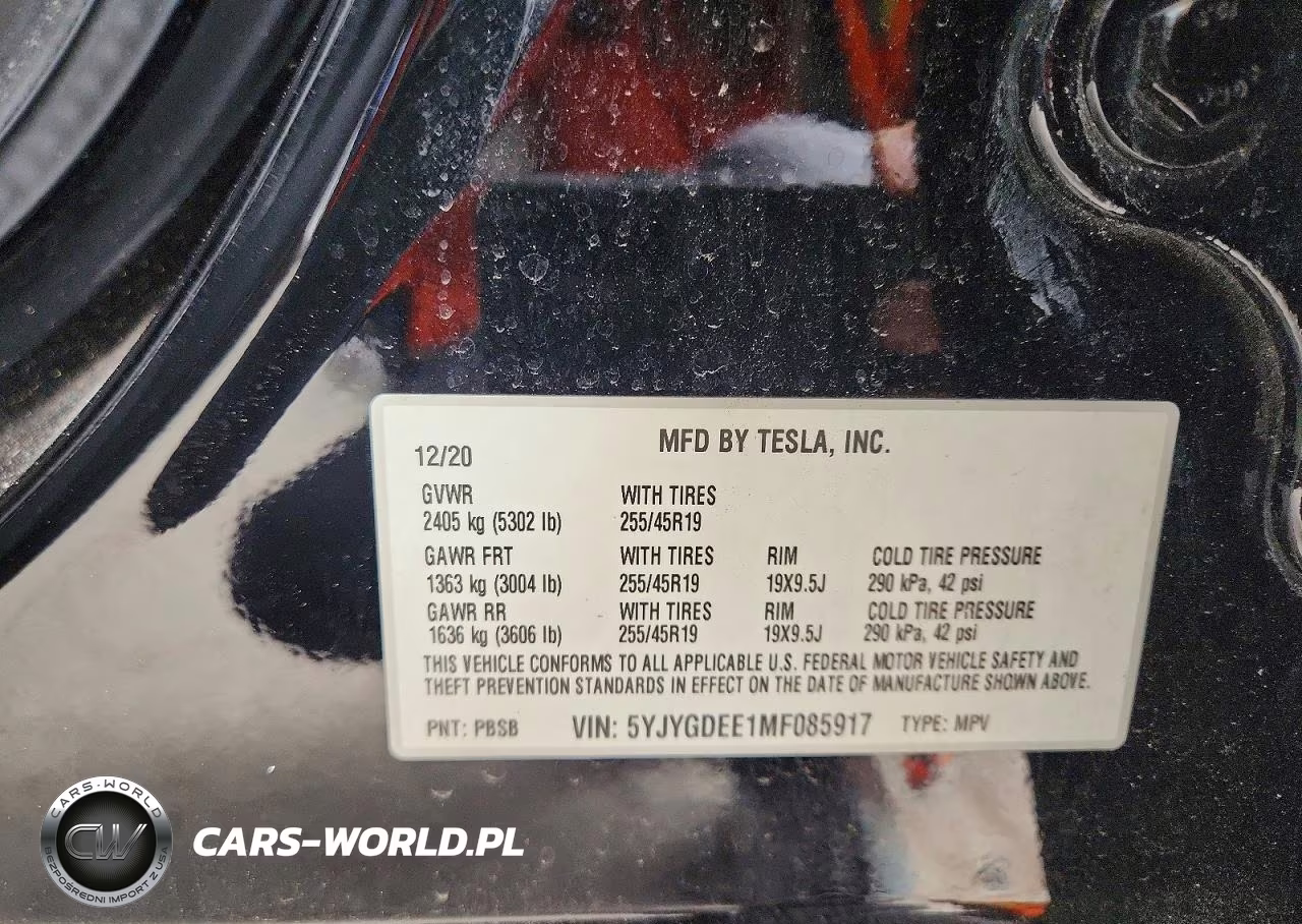 2021 Tesla Model Y VIN:5YJYGDEE1MF085917 - 12