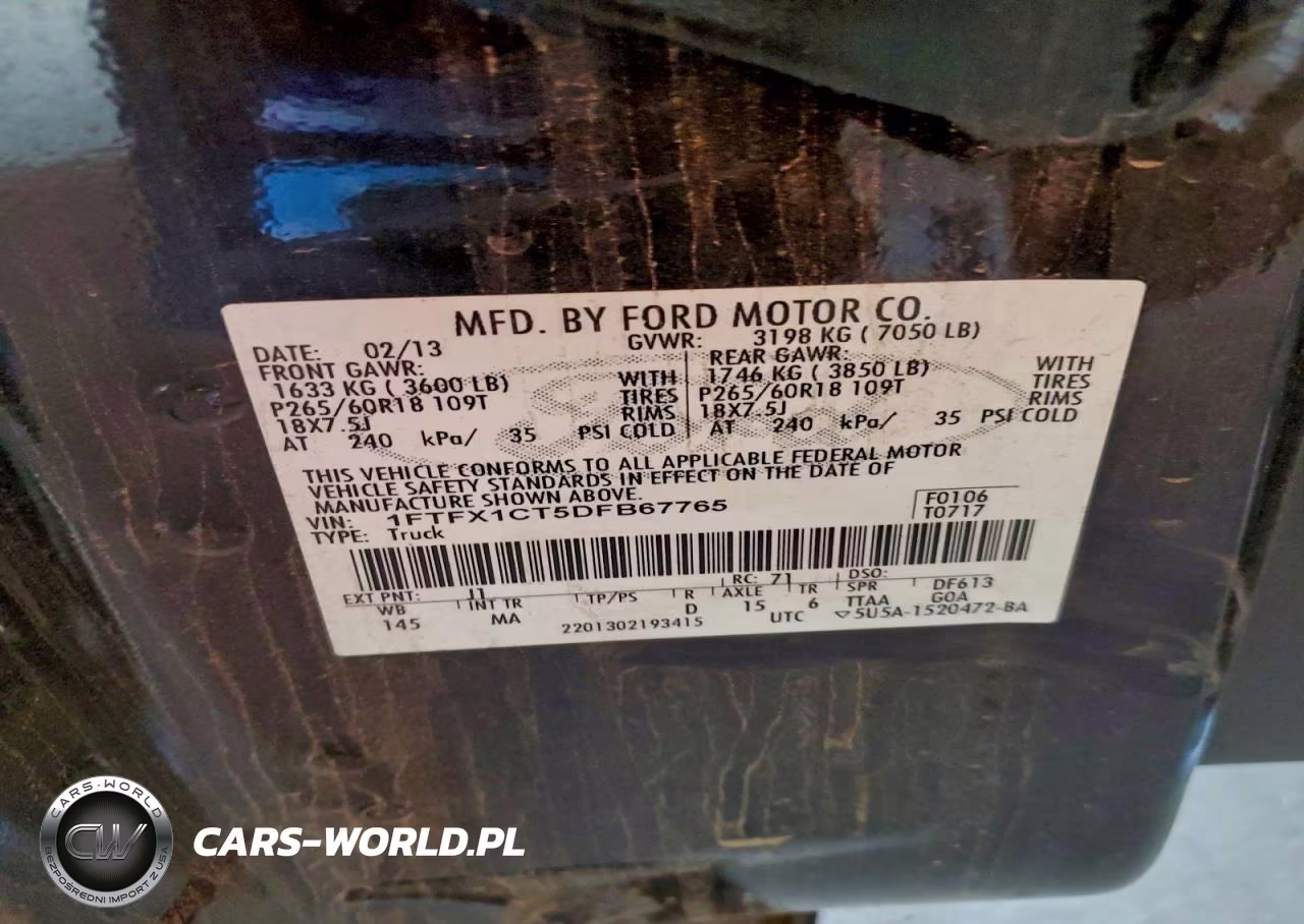 2013 Ford F150 Super Cab VIN:1FTFX1CT5DFB67765 - 12