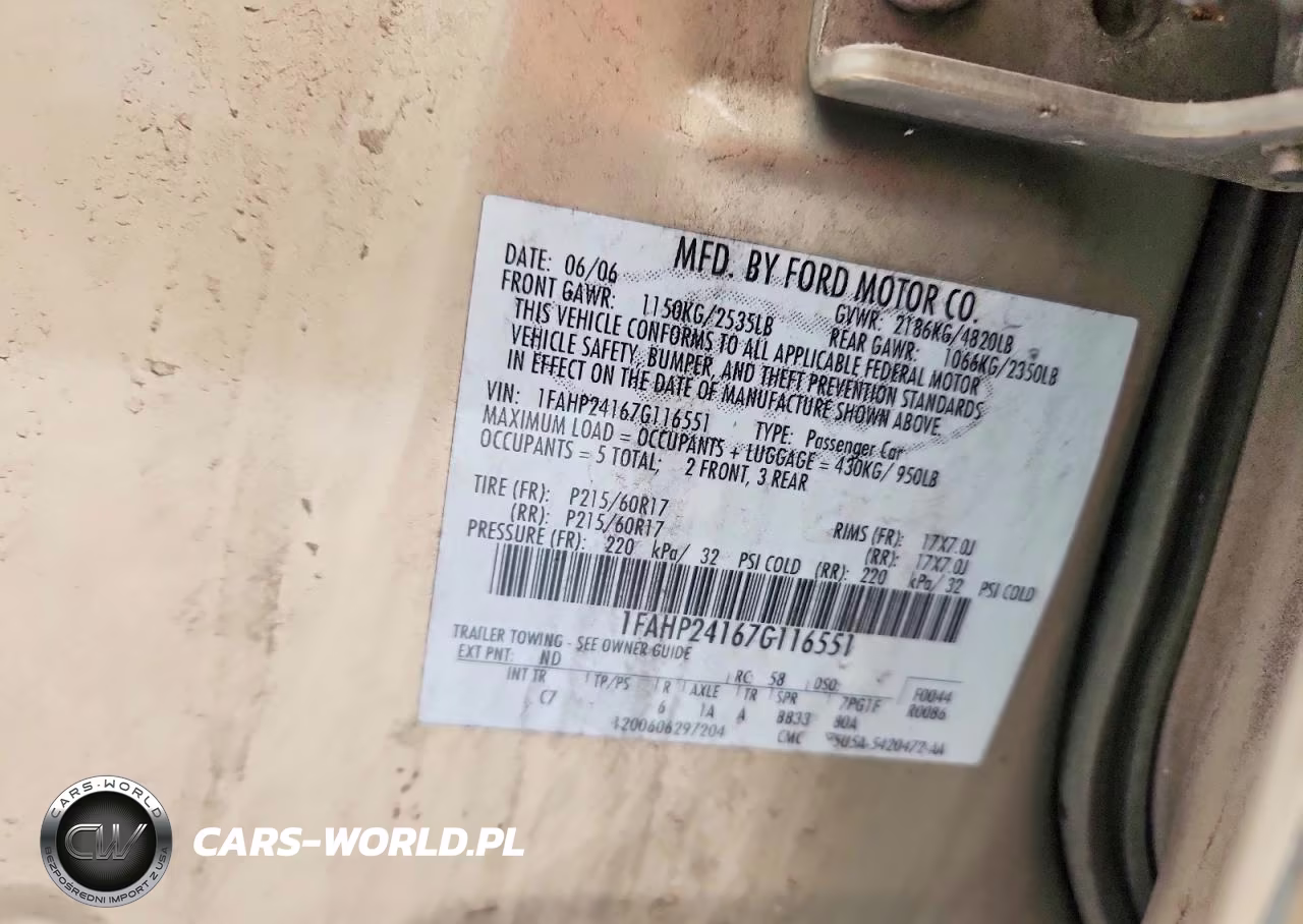 2007 Ford Five Hundred Sel VIN:1FAHP24167G116551 - 12
