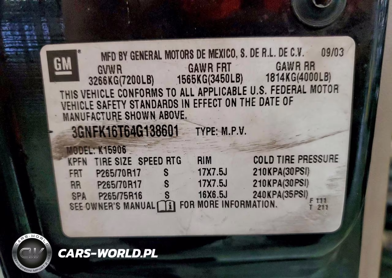 2004 Chevrolet Suburban K1500 VIN:3GNFK16T64G138601 - 13