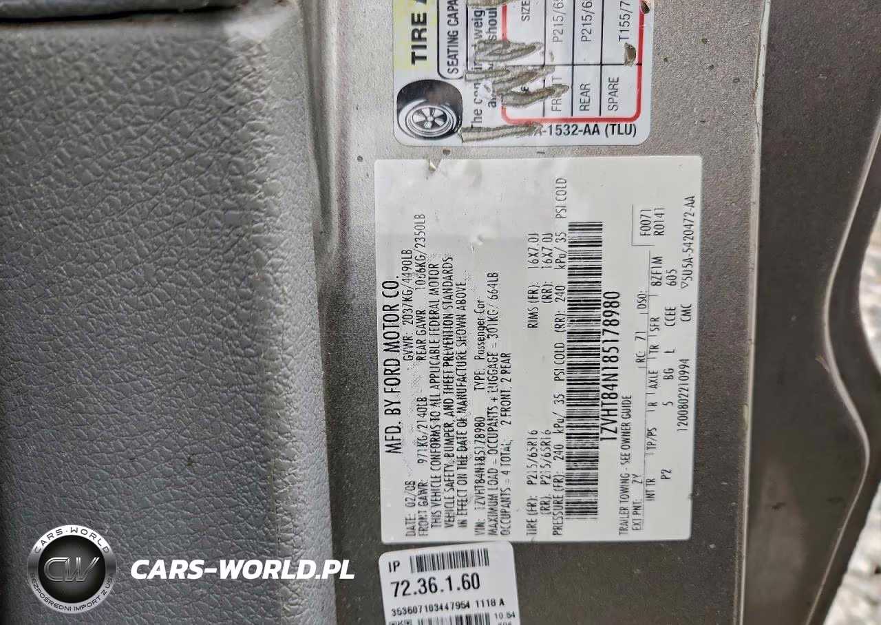 2008 Ford Mustang VIN:1ZVHT84N185178980 - 12