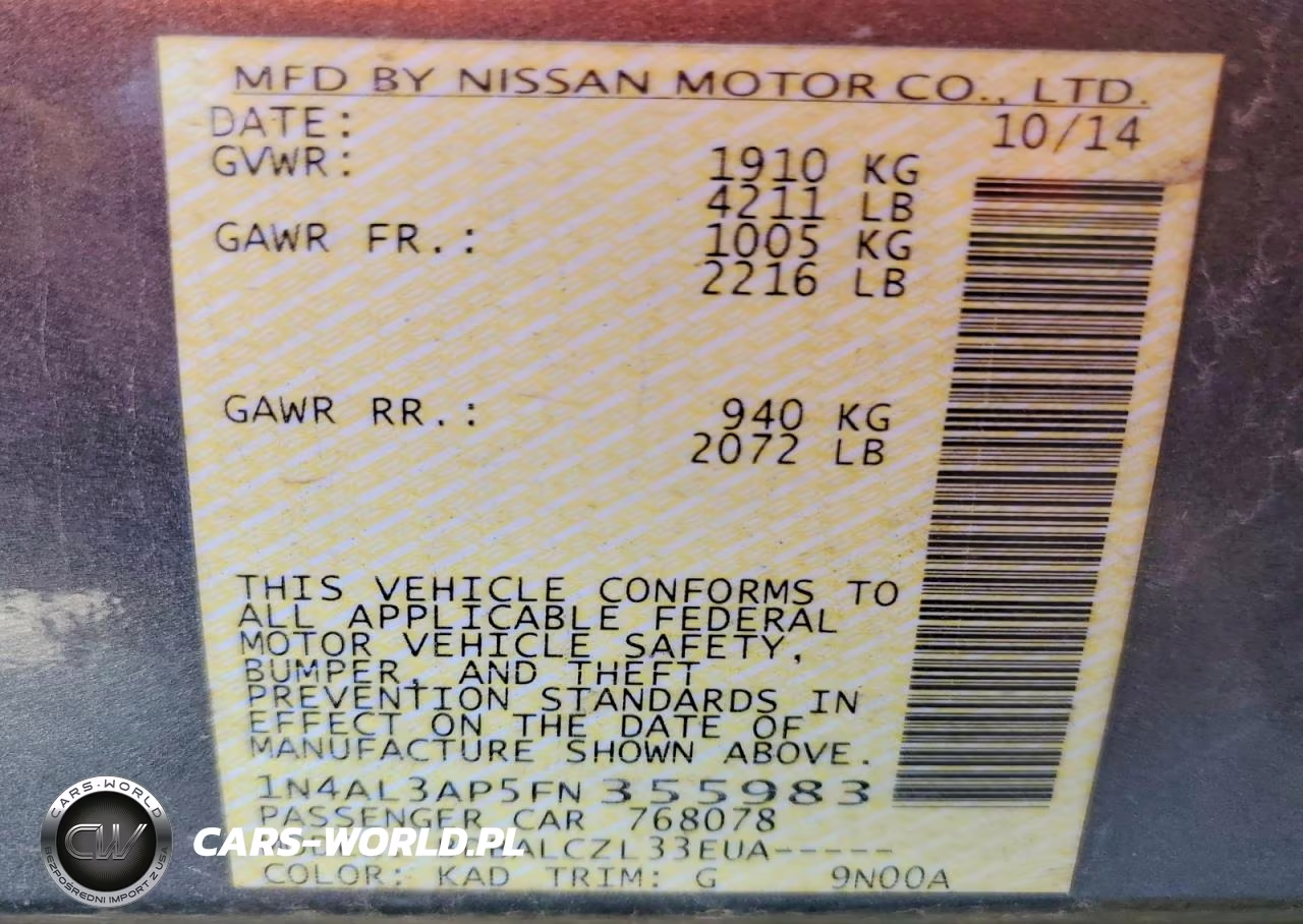2015 Niss Altima 2.5 VIN:1N4AL3AP5FN355983 - 13