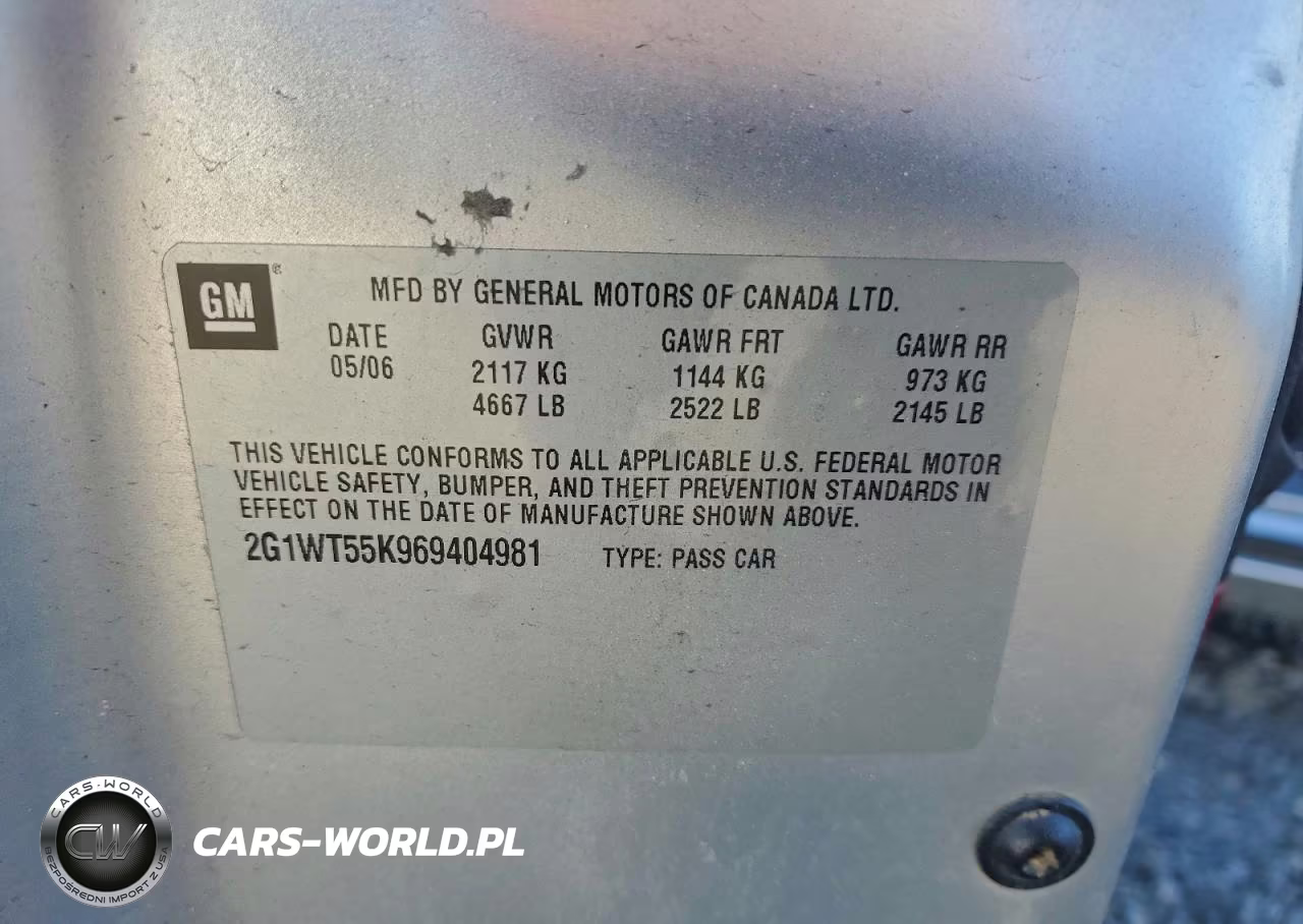 2006 Chevrolet Impala Lt VIN:2G1WT55K969404981 - 12