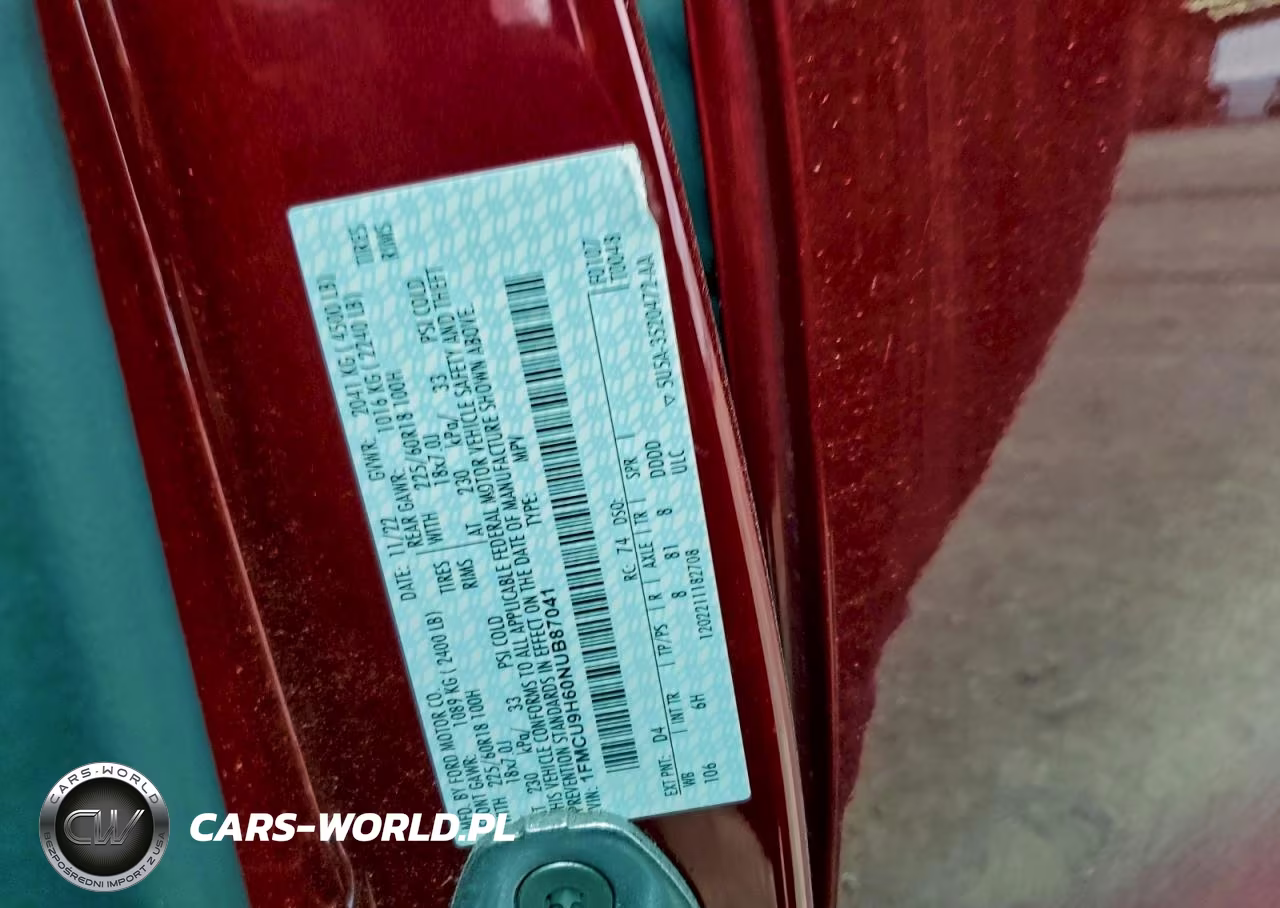 2022 Ford Escape Sel VIN:1FMCU9H60NUB87041 - 12