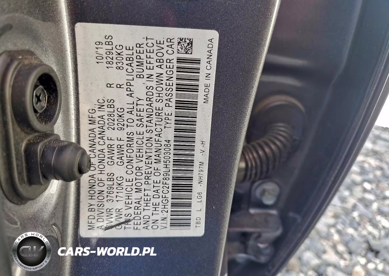 2020 HONDA CIVIC SPORT VIN:2HGFC2F89LH503084 - 13