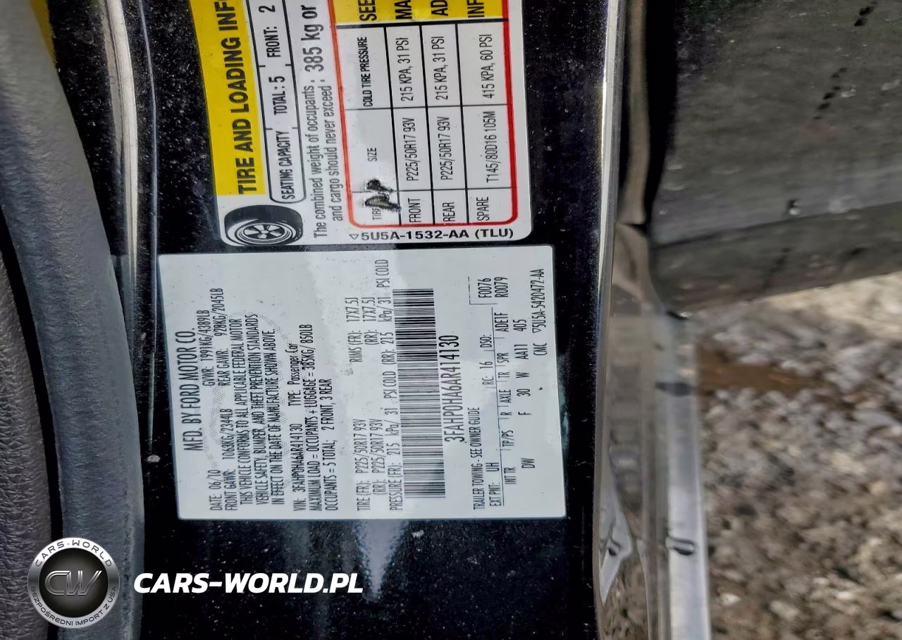 2010 Ford Fusion Se VIN:3FAHP0HA6AR414130 - 12