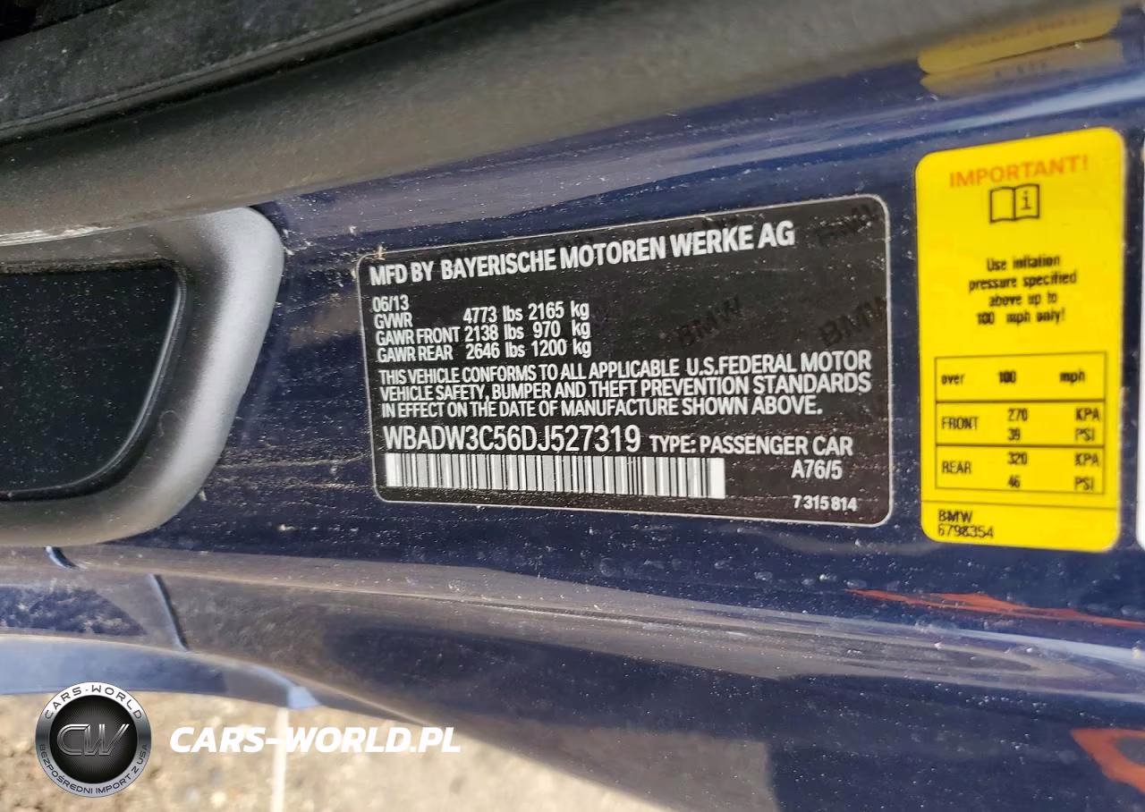 2013 BMW 328 I VIN:WBADW3C56DJ527319 - 12