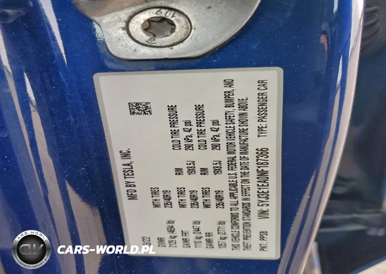 2022 Tesla Model 3 VIN:5YJ3E1EA0NF187366 - 12