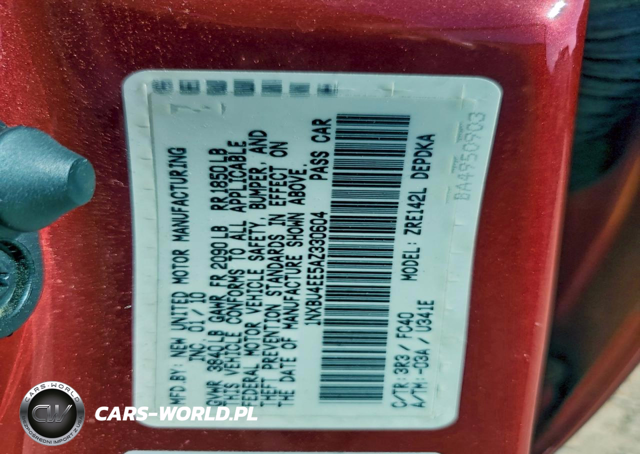 2010 Toyota Corolla Base VIN:1NXBU4EE5AZ330604 - 12