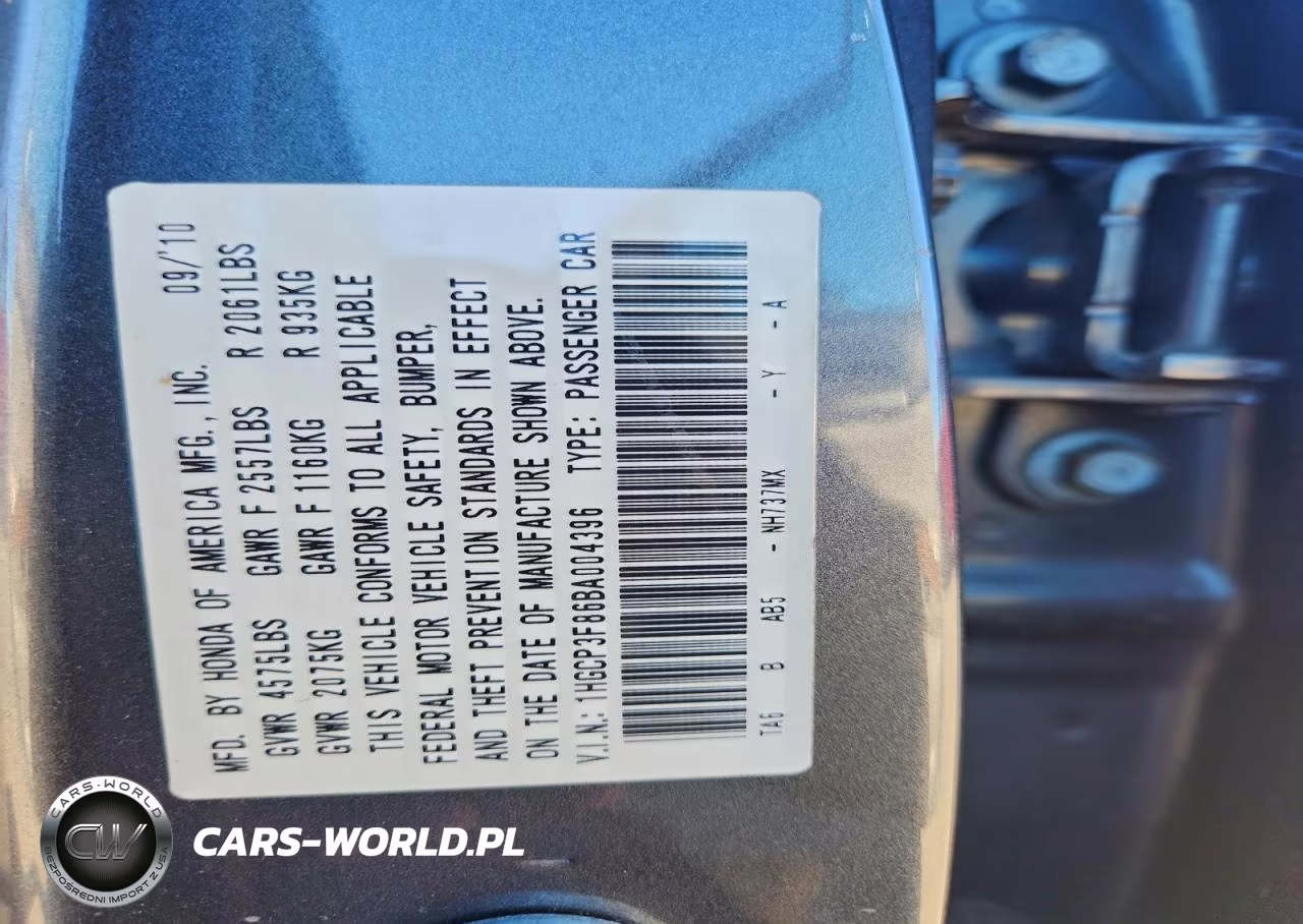 2011 Honda Accord Exl VIN:1HGCP3F86BA004396 - 12