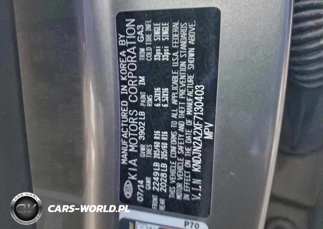 2015 Kia Soul VIN:KNDJN2A2XF7130403 - 13