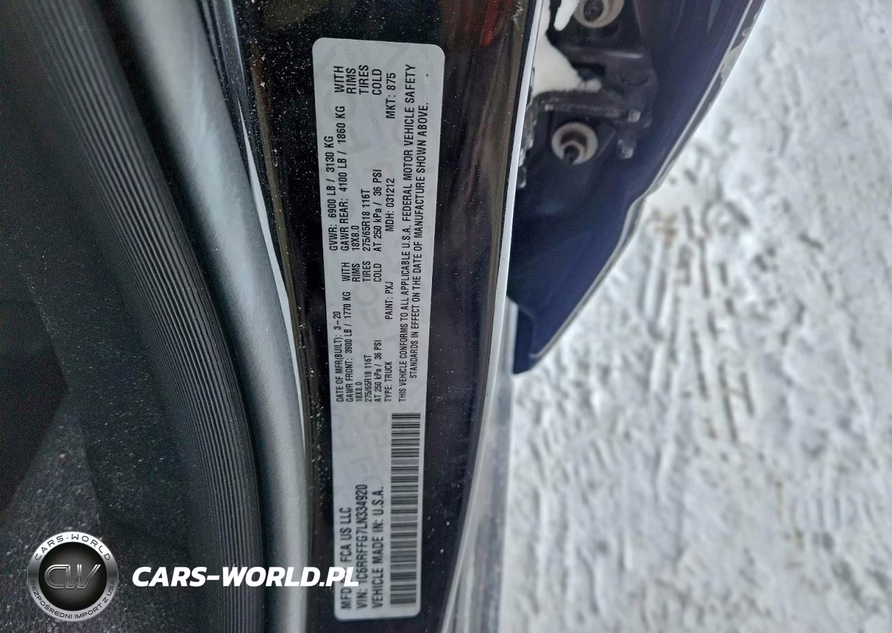 2020 Ram 1500 Big Horn-Lone Star VIN:1C6RRFFG7LN334920 - 12