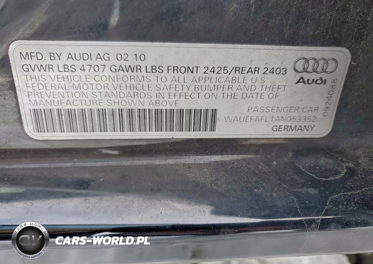 2010 Audi A4 Premium Plus VIN:WAUEFAFL1AN053352 - 12