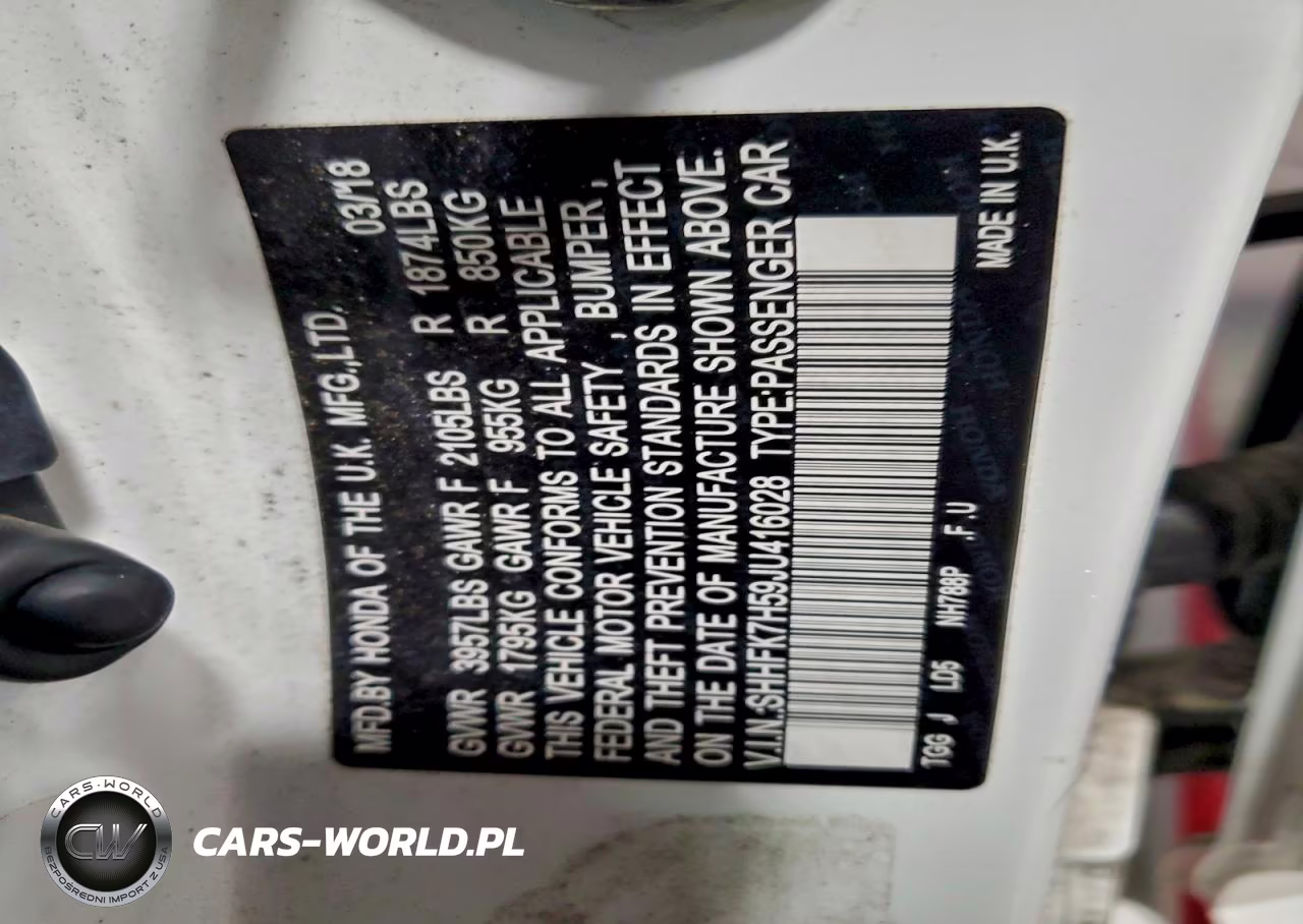 2018 Honda Civic Ex VIN:SHHFK7H59JU416028 - 12