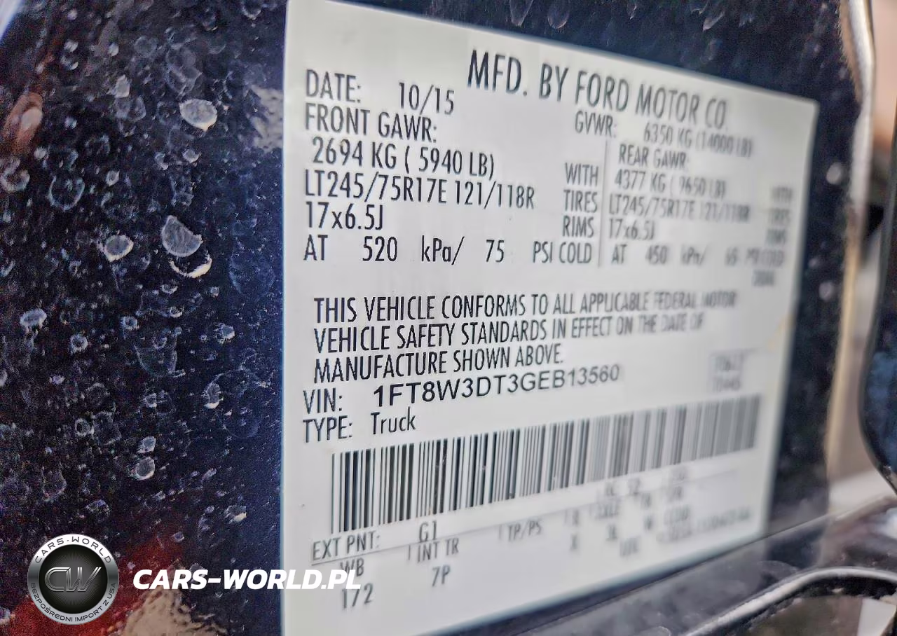 2016 Ford F350 Super Duty VIN:1FT8W3DT3GEB13560 - 12