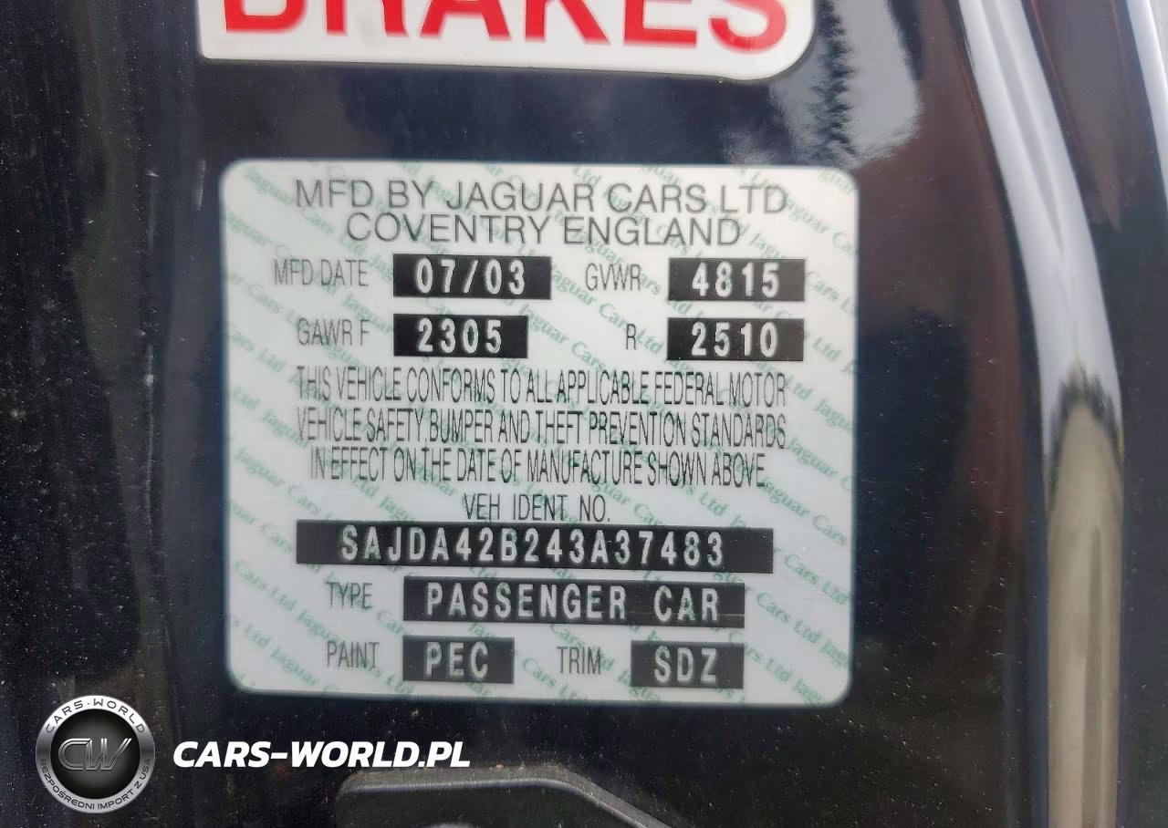 2004 Jaguar Xkr VIN:SAJDA42B243A37483 - 12