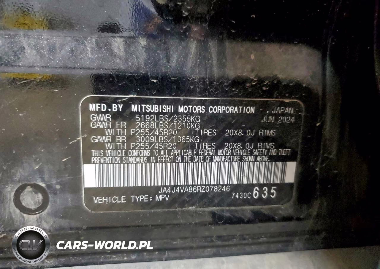 2024 Mitsubishi Outlander Se VIN:JA4J4VA86RZ078246 - 12