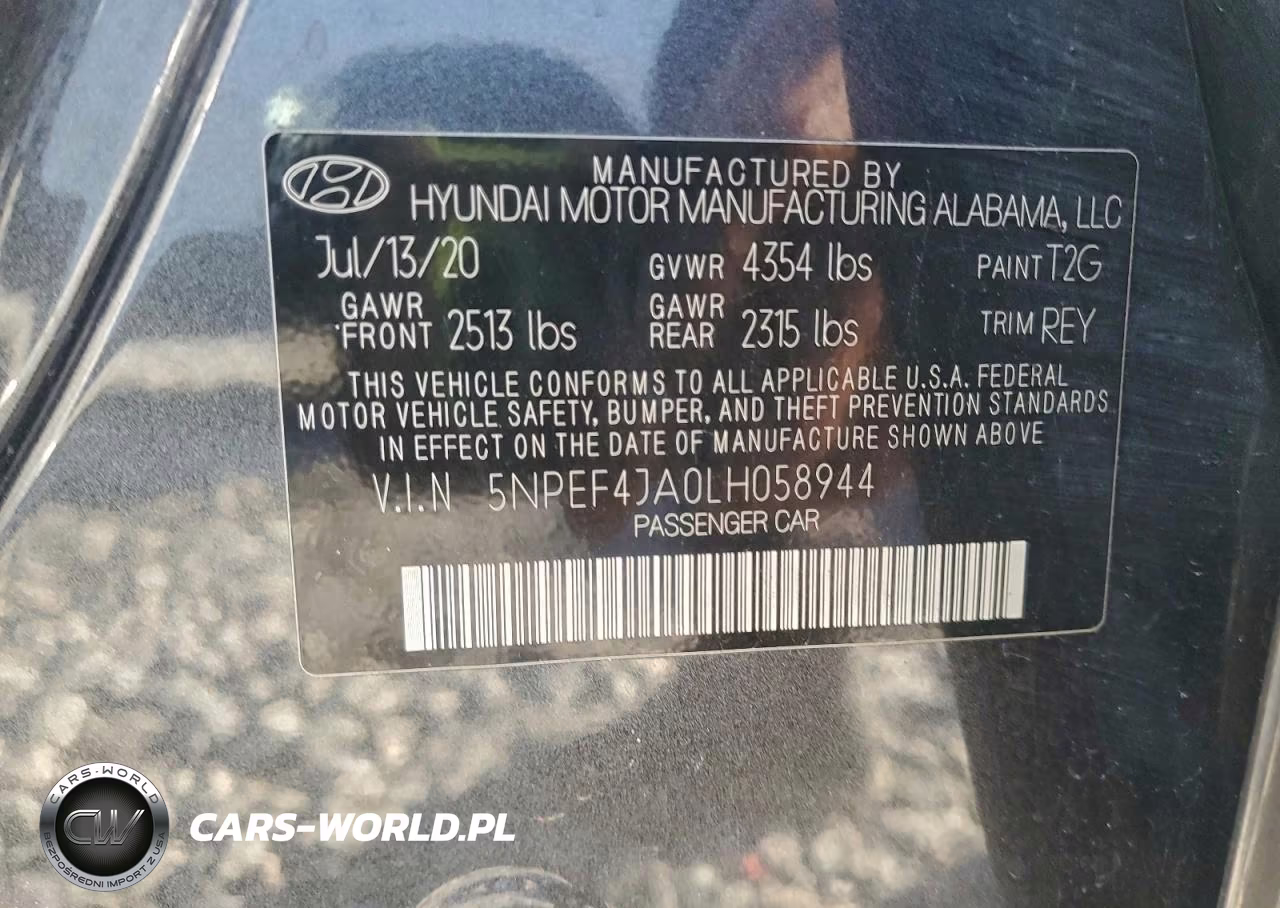 2020 Hyundai Sonata VIN:5NPEF4JA0LH058944 - 14