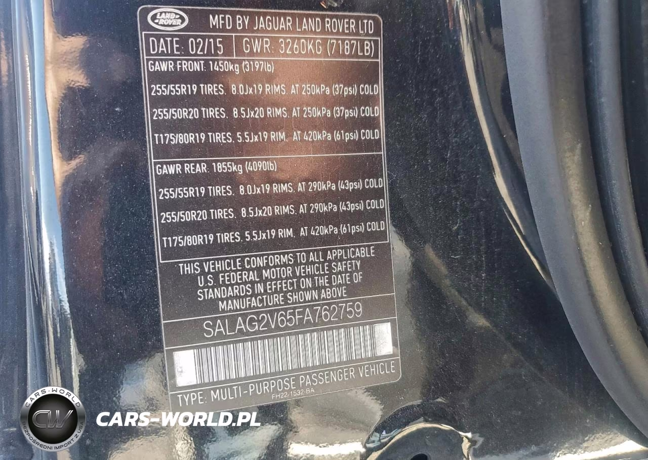 2015 Land Rover Lr4 VIN:SALAG2V65FA762759 - 13