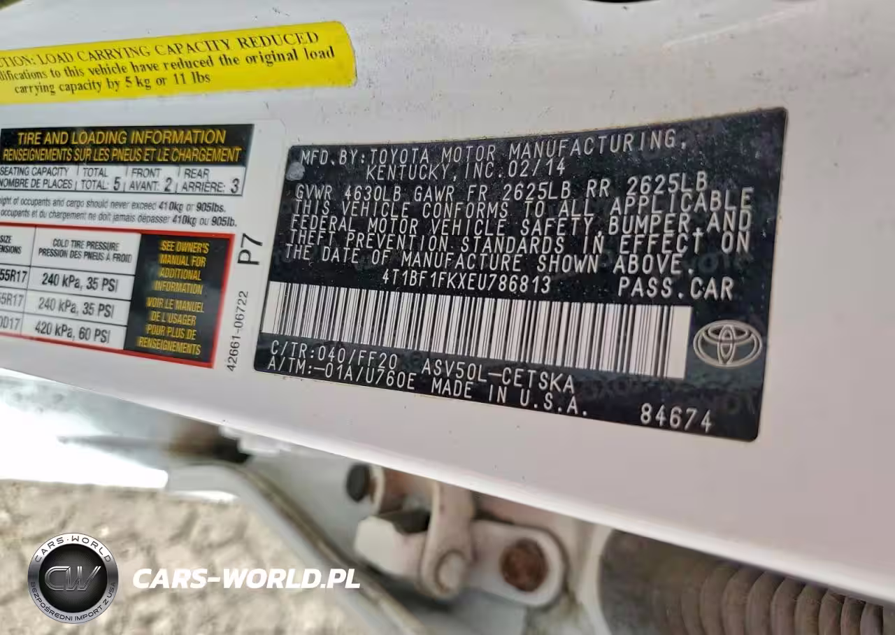 2014 Toyota Camry L VIN:4T1BF1FKXEU786813 - 13