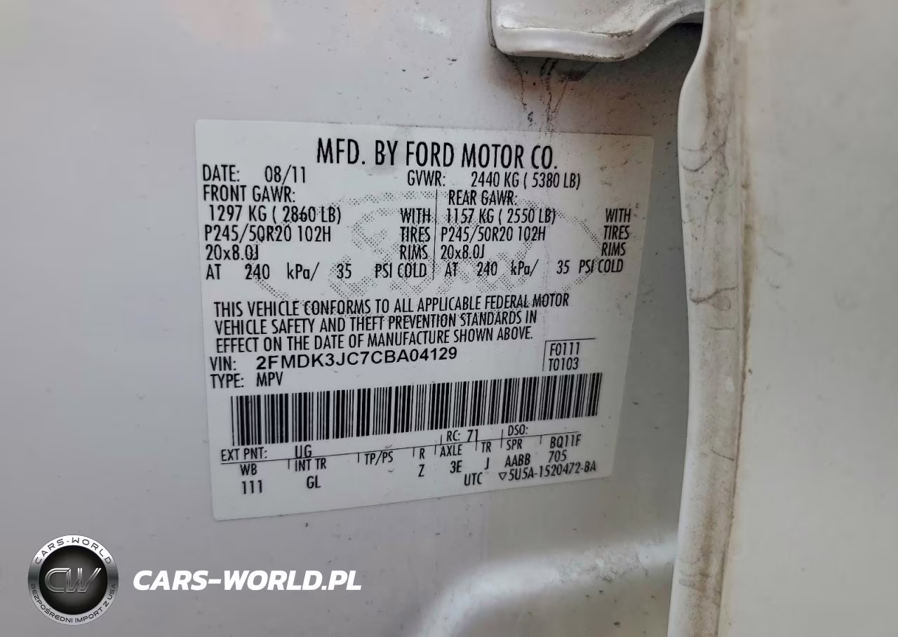 2012 Ford Edge Sel VIN:2FMDK3JC7CBA04129 - 13