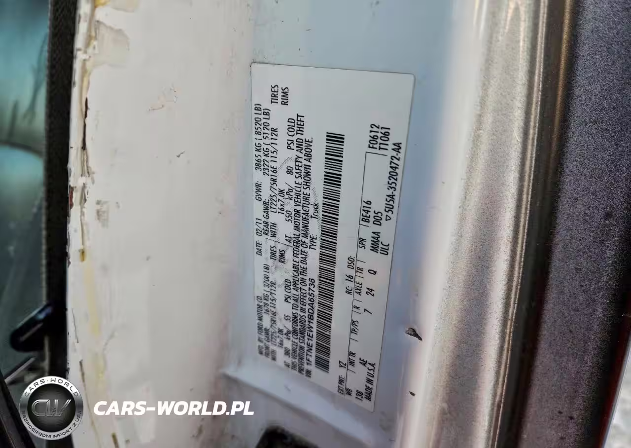 2011 Ford E150 Delivery Van VIN:1FTNE1EW1BDA65736 - 13