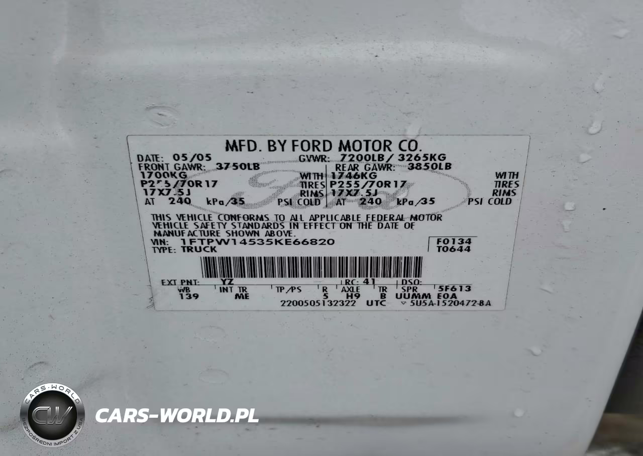 2005 Ford F150 Supercrew VIN:1FTPW14535KE66820 - 12