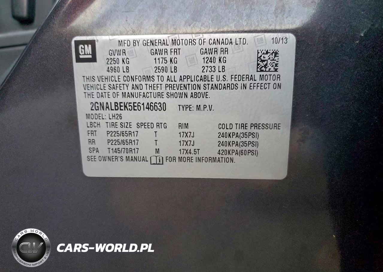 2014 Chevrolet Equinox Lt VIN:2GNALBEK5E6146630 - 12