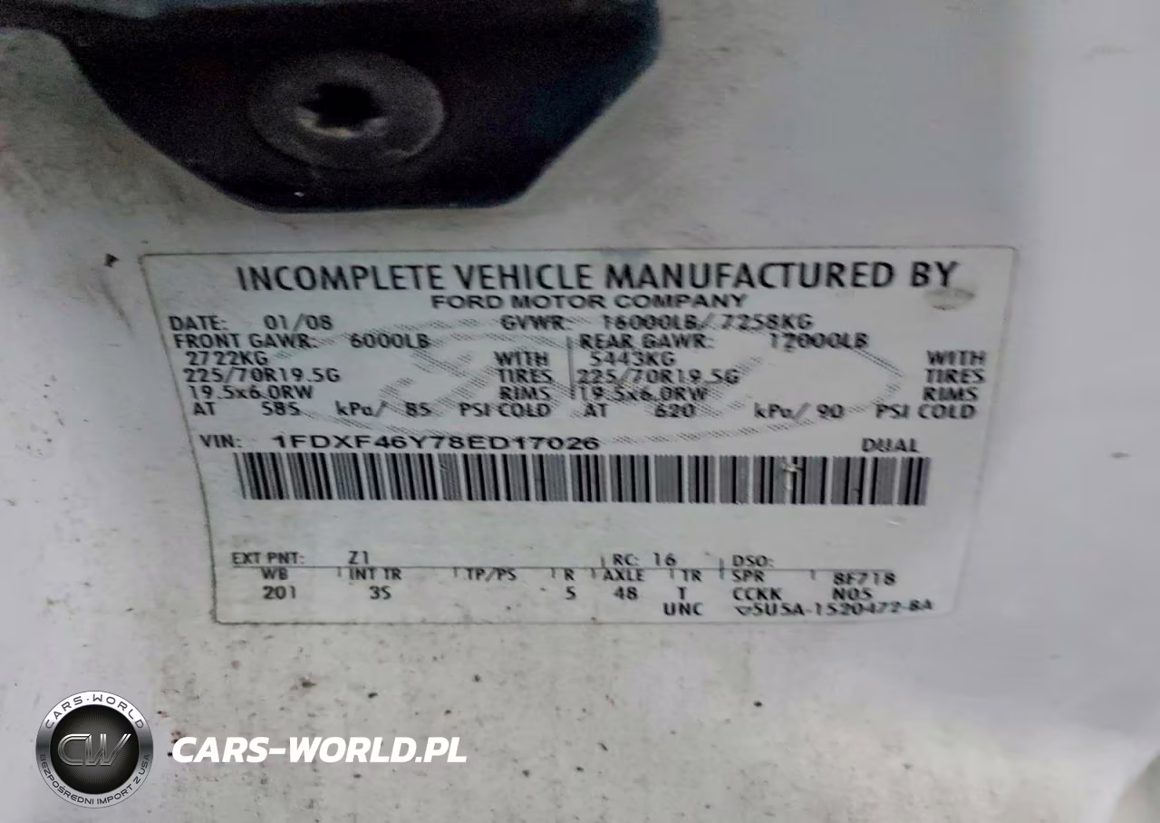 2008 Ford F450 Super Duty Box Truck VIN:1FDXF46Y78ED17026 - 12