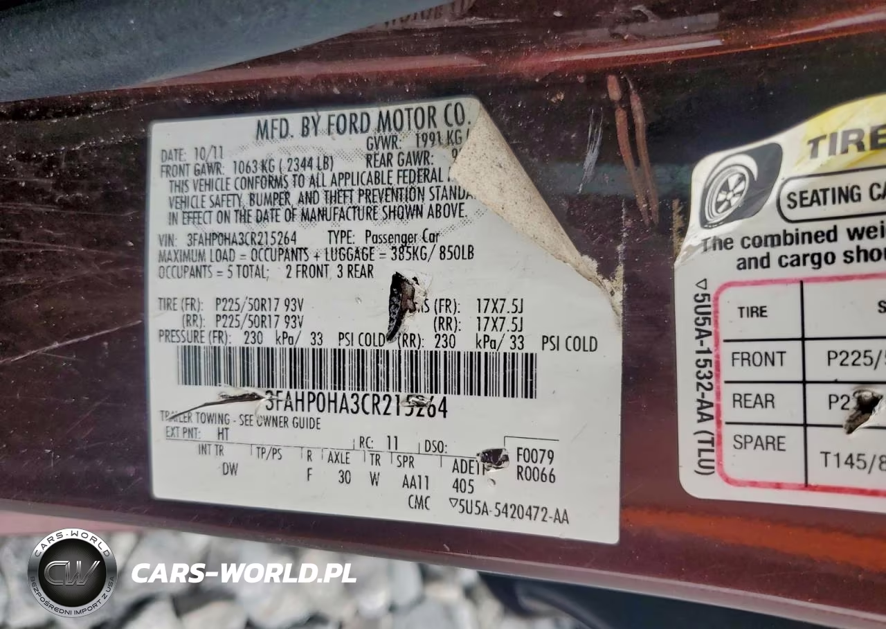 2012 Ford Fusion Se VIN:3FAHP0HA3CR215264 - 12