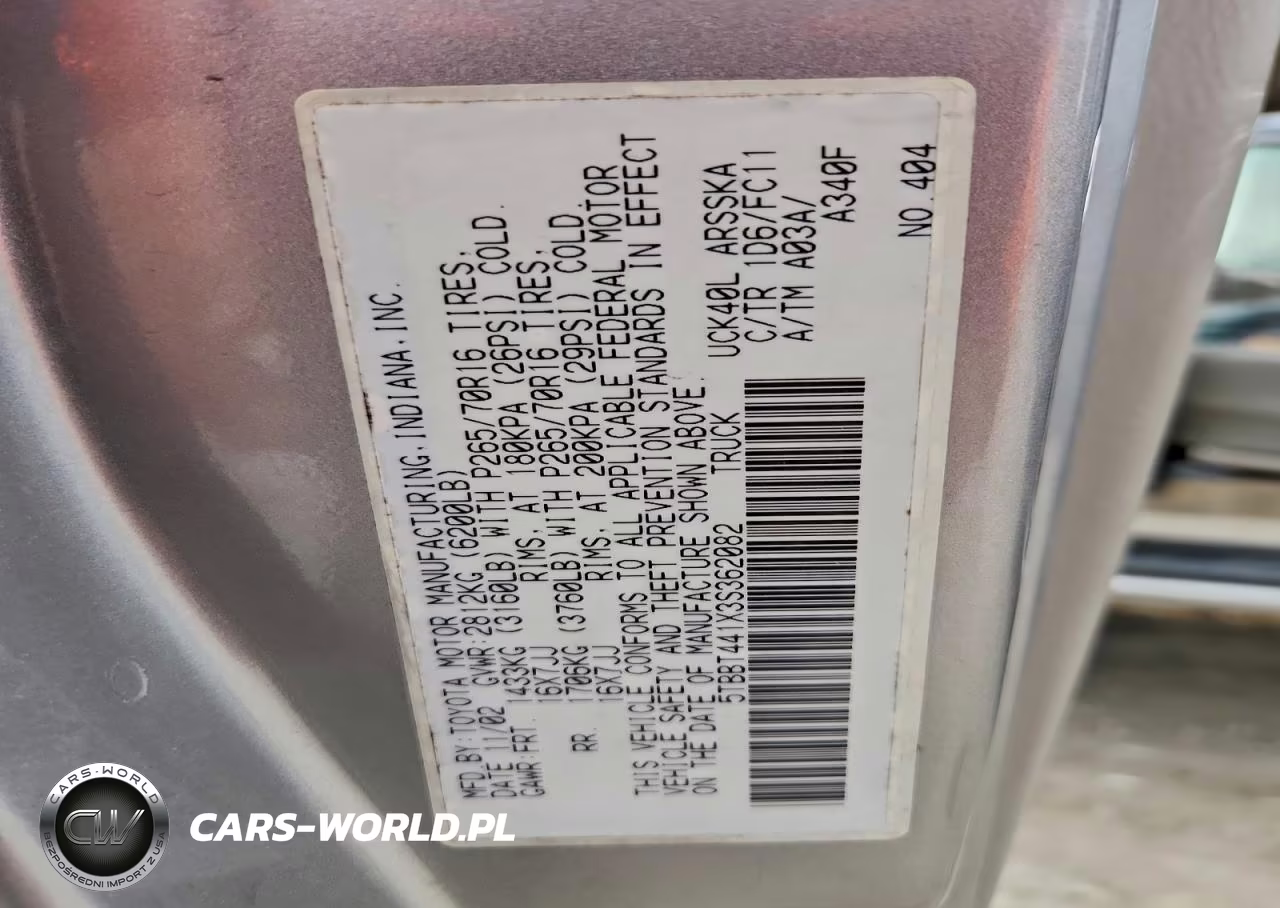2003 Toyota Tundra Access Cab Sr5 VIN:5TBBT441X3S362082 - 12