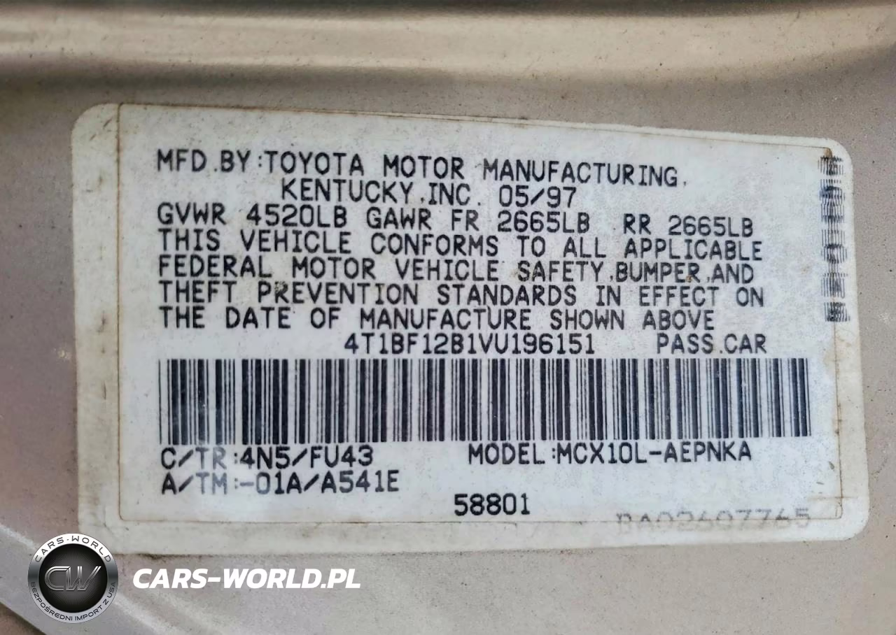 1997 Toyota Avalon Xl VIN:4T1BF12B1VU196151 - 12