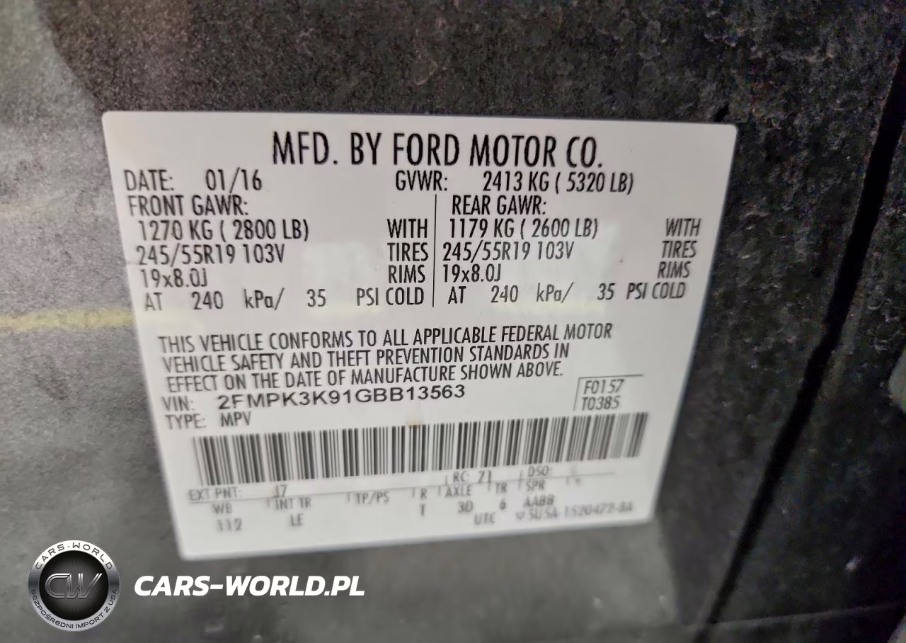 2016 Ford Edge Titanium VIN:2FMPK3K91GBB13563 - 13