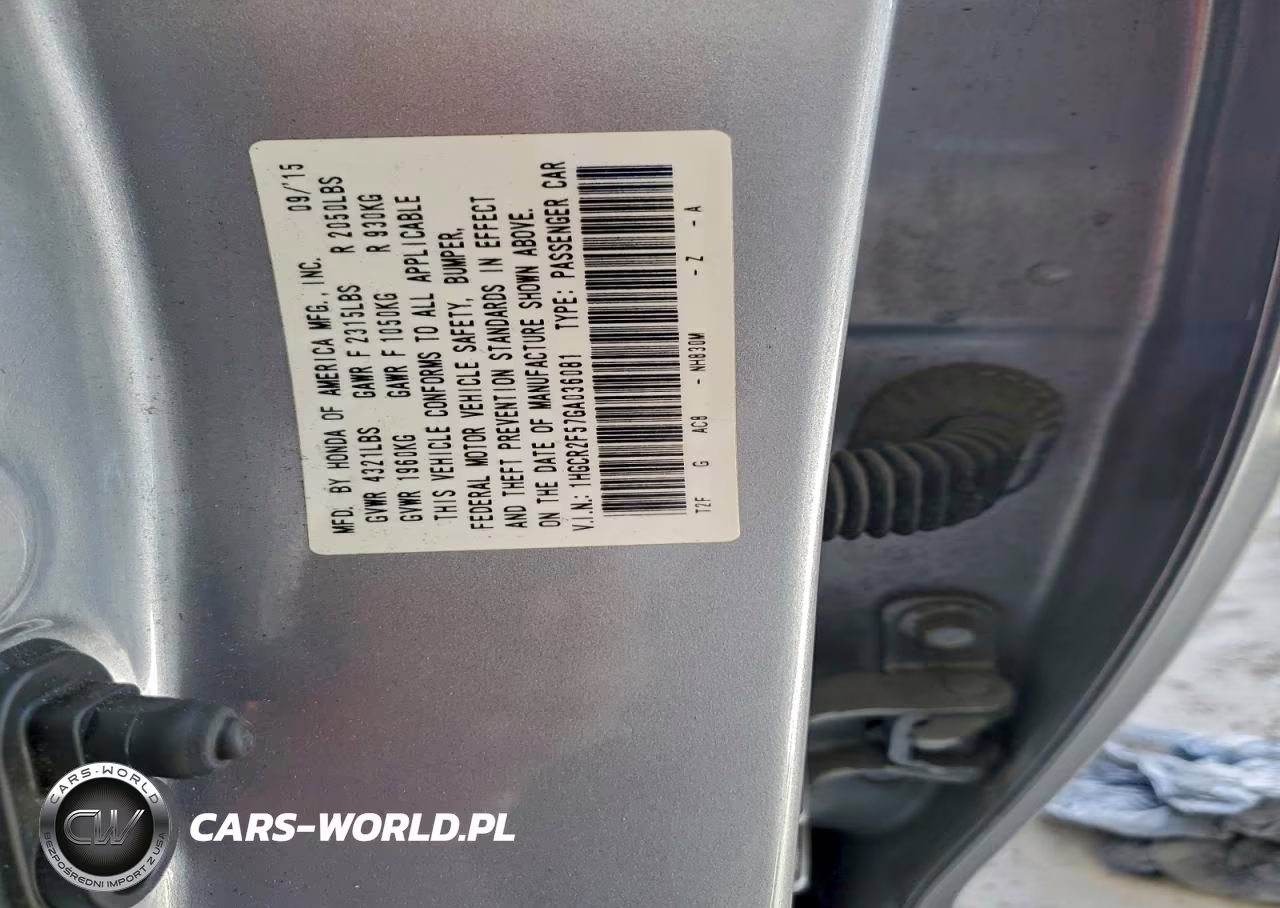 2016 Honda Accord Sport VIN:1HGCR2F57GA036081 - 12