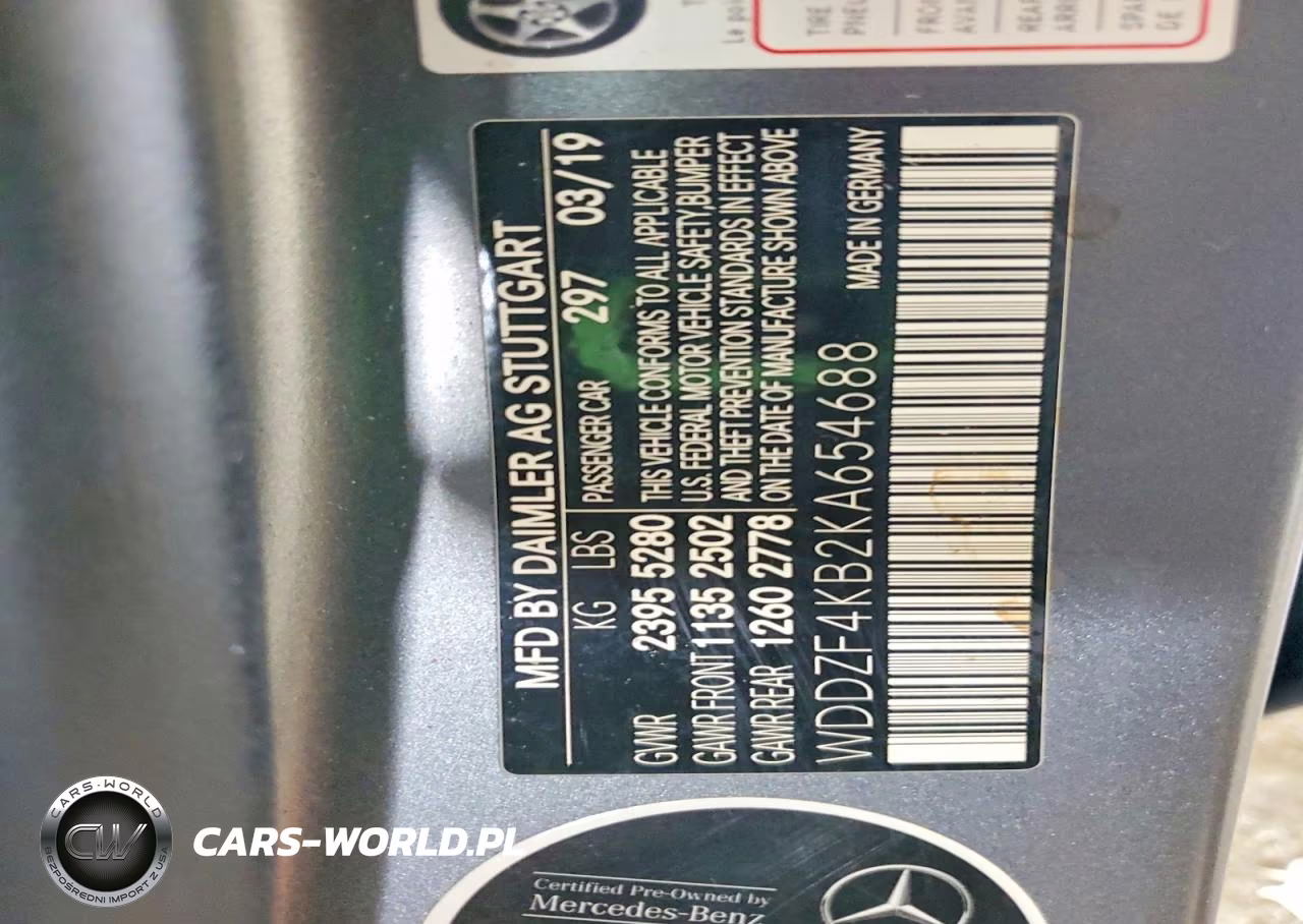 2019 Mercedes-Benz E 300D VIN:WDDZF4KB2KA654688 - 12