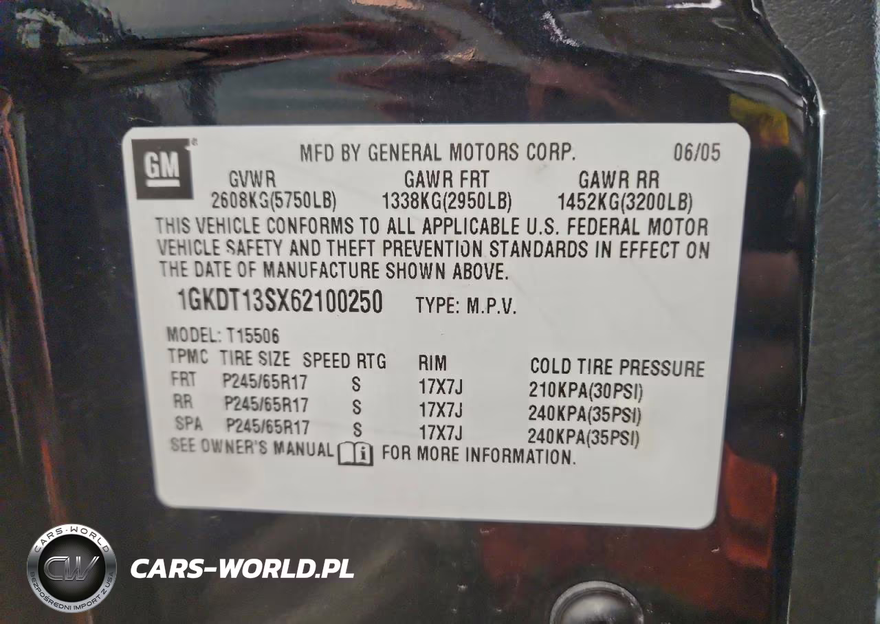 2006 GMC Envoy VIN:1GKDT13SX62100250 - 14