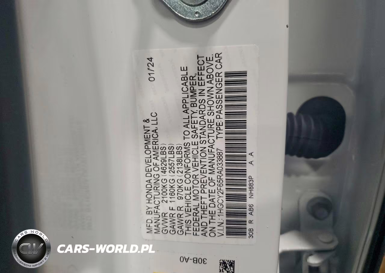 2024 Honda Accord Hybrid Exl VIN:1HGCY2F65RA033887 - 12